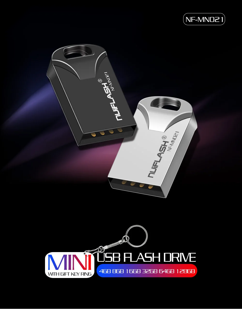 Бесплатный адаптер, USB флеш-накопитель 2,0, 4 ГБ, 8 ГБ, 16 ГБ, металлический флеш-накопитель, 32 ГБ, USB флеш-накопитель, 64 ГБ, USB флеш-накопитель с брелоком