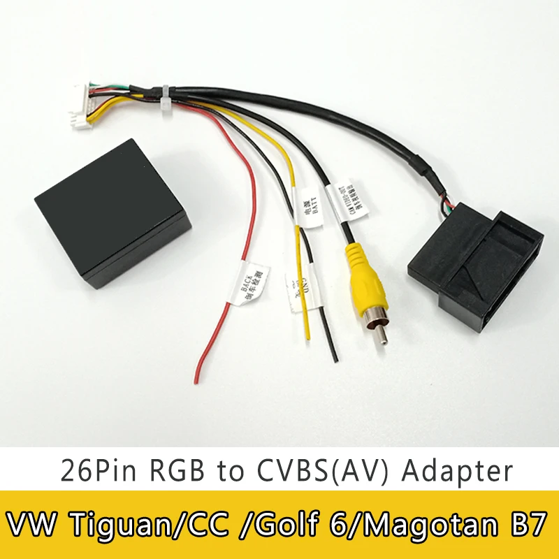 Конвертер RGB в CVBS AV для оригинальной автомобильной камеры Volkswagen Magotan B7 Tiguan CC Golf 6