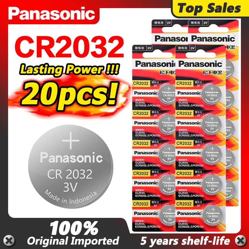Акция PANASONIC 2020 20 шт. высококачественные литиевые элементы питания 3 в Cr2032 2032