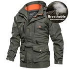 Мужская тактическая куртка, осенняя быстросохнущая куртка-бомбер с несколькими карманами, ветровка с капюшоном, водонепроницаемая куртка размера плюс 4XL