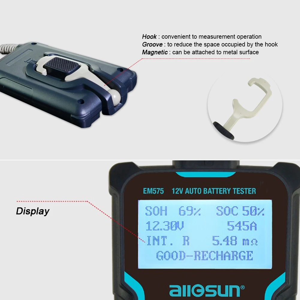 Тестер аккумуляторных батарей ALL-SUN EM575 многофункциональный измерительный прибор