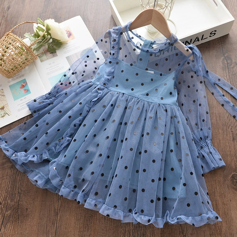 2020 girl dress summer baby bow net gauze princess party casual 3-6Y | Детская одежда и обувь