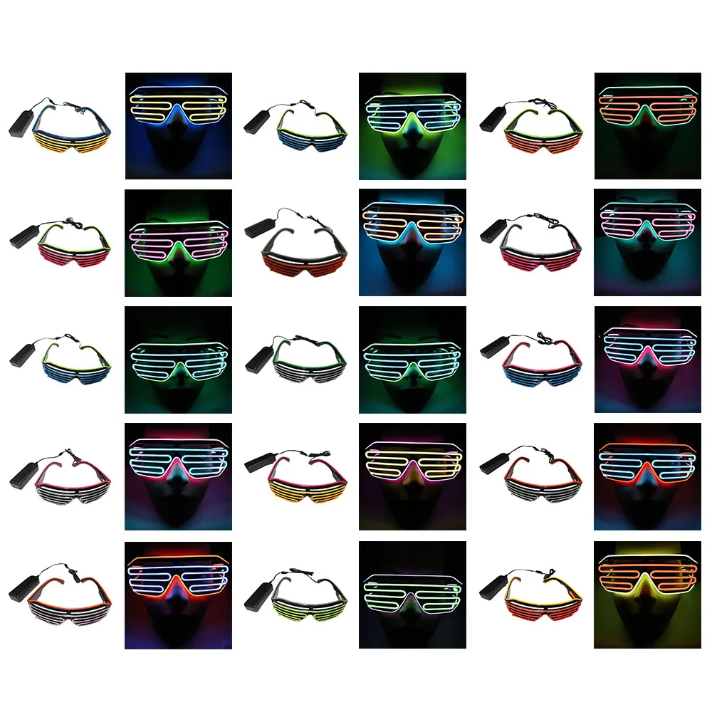 Светодиодсветодиодный очки 15 цветов на выбор светильник светящиеся неоновые с