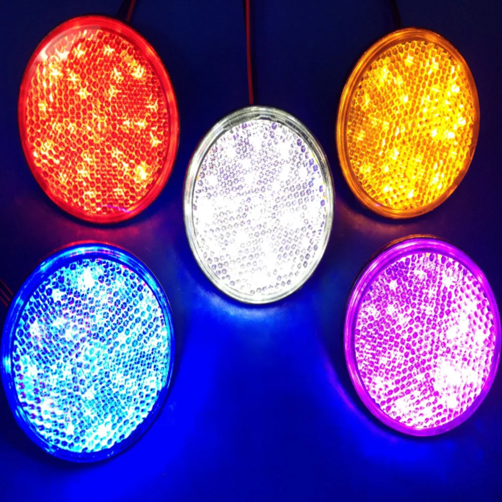 Белый/желтый/красный 24 SMD автомобиля круглые задние светильник s Включите Singal