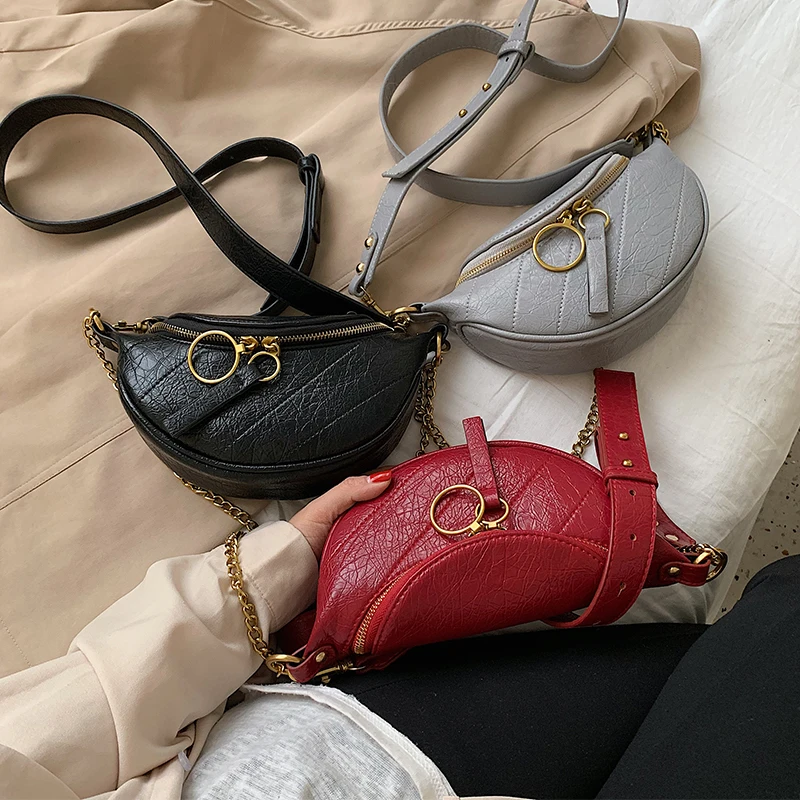 Одноцветные сумки через плечо из искусственной кожи для женщин 2020 круглая сумка