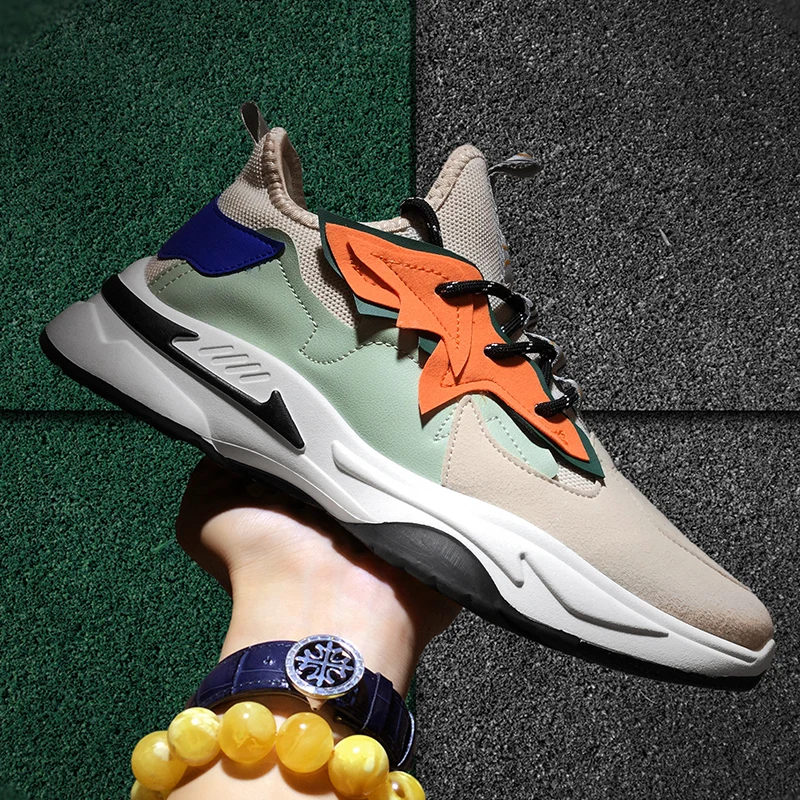 

Casual Shoes Men Colorful Fashion Man Sneakers Mesh Male Mixed Colors Outdoor Footwears Autumn Platform Leisure Shoes Youth Tide