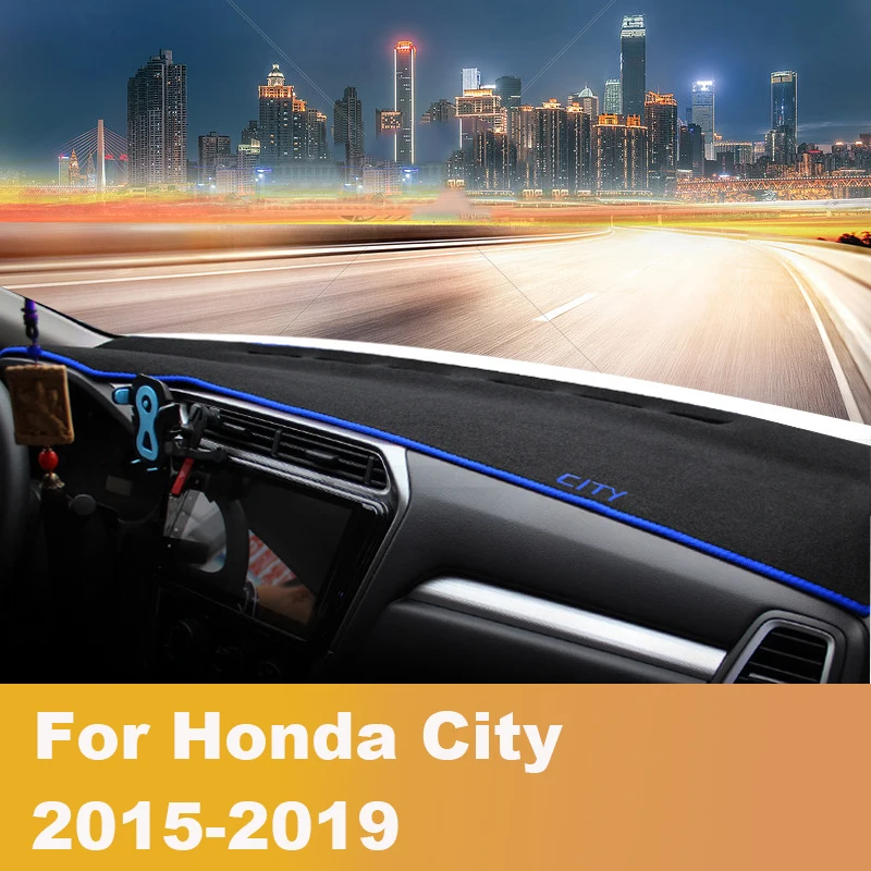 Для Honda City GM6 2015 2016 2017 2018 2019 приборной панели автомобиля крышка коврики Избегайте