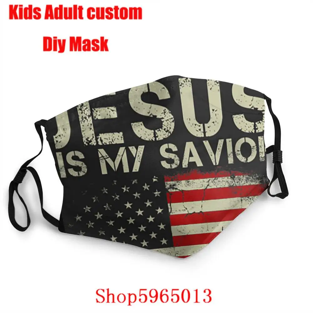 Маска для лица Иисус мой спаситель Трамп это президент многоразовая детская