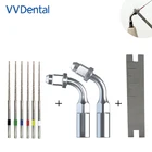 Один набор Sonic Scaler E1 E2, наконечники для эндододонтики с стоматологическим ключом и 6 шт. файлов разных размеров для инструмент для эндодонтической уборки