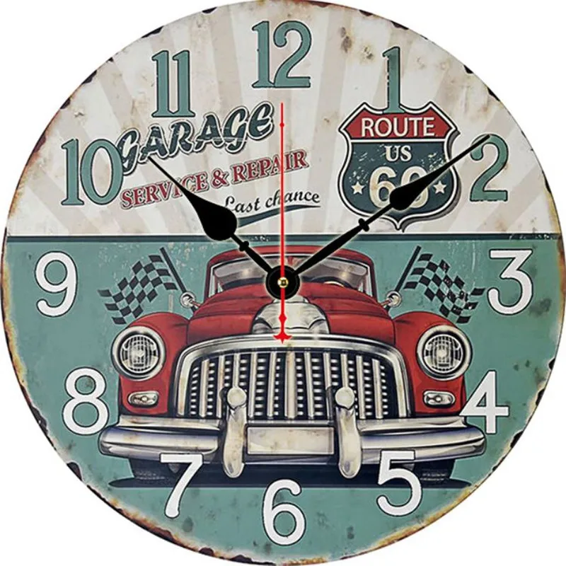 

30-34cm Antique Wall Clock For Living Room Office Cafe Home Decor Hanging Watches Vintage Decorative European Wall Clocks Round
