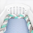 Бампер с узлом для новорожденной кровати 1 шт., 2 м, 3 м, 4 м, бампер с длинным узелком для детской кровати, украшение для детской комнаты