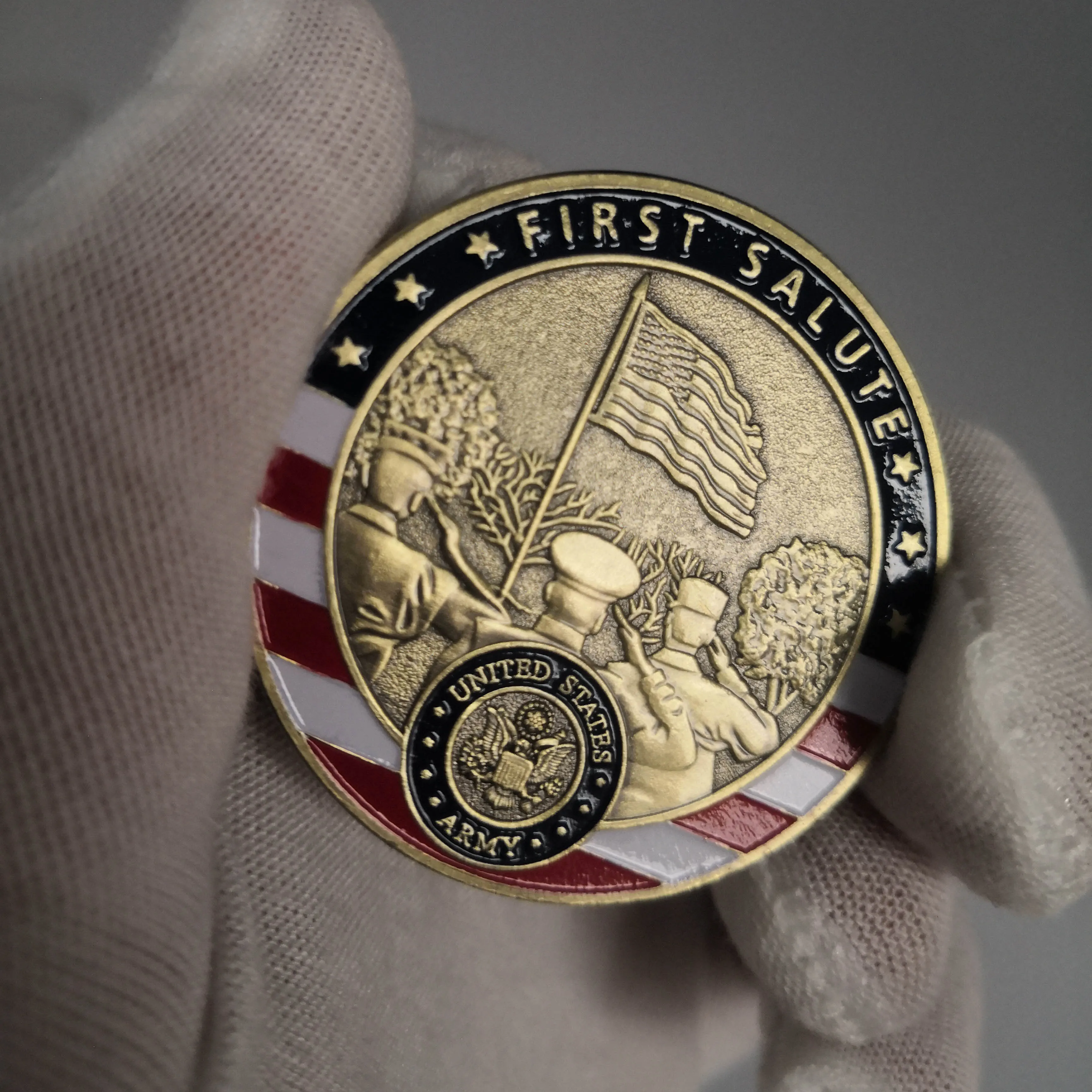 Памятная монета для первого здоровья армии США знак верности дух солдата медаль
