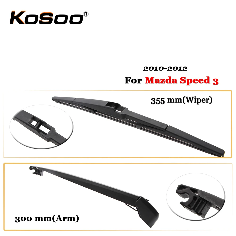 

KOSOO Авто Задняя щетка автомобильного стеклоочистителя для Mazda Speed 3355 мм 2010-2012 заднего стекла стеклоочистителей рычаг, автомобильные аксессу...