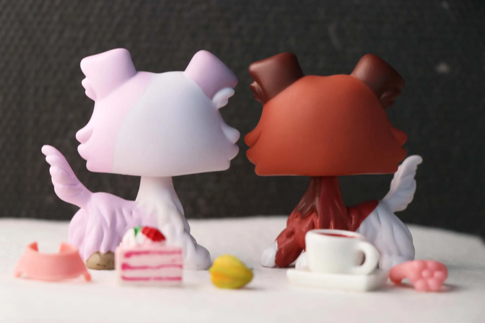 Кофейный колли и ваниль на заказ 2 шт. персонализированных редких фигурок одуб с 6