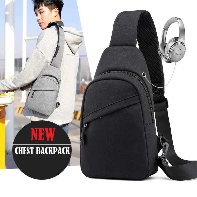 Новинка Мужская нагрудная сумка через плечо маленький дорожный рюкзак
