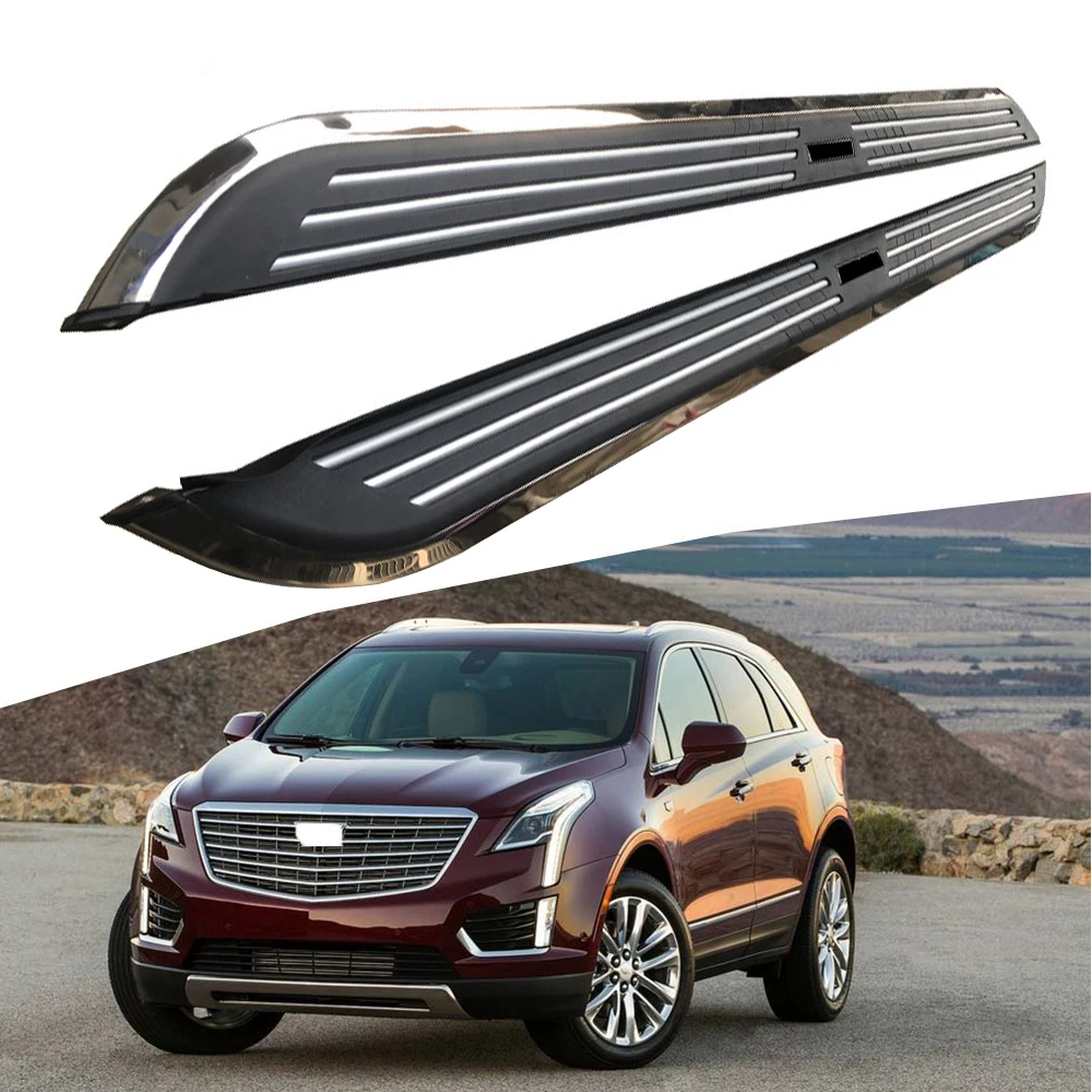 

Боковой Шаг подходит для Cadillac XT5 2016-2020, подножка nerf bar, 2 шт., левая, правая, алюминиевая боковая подножка, лестница с педалью