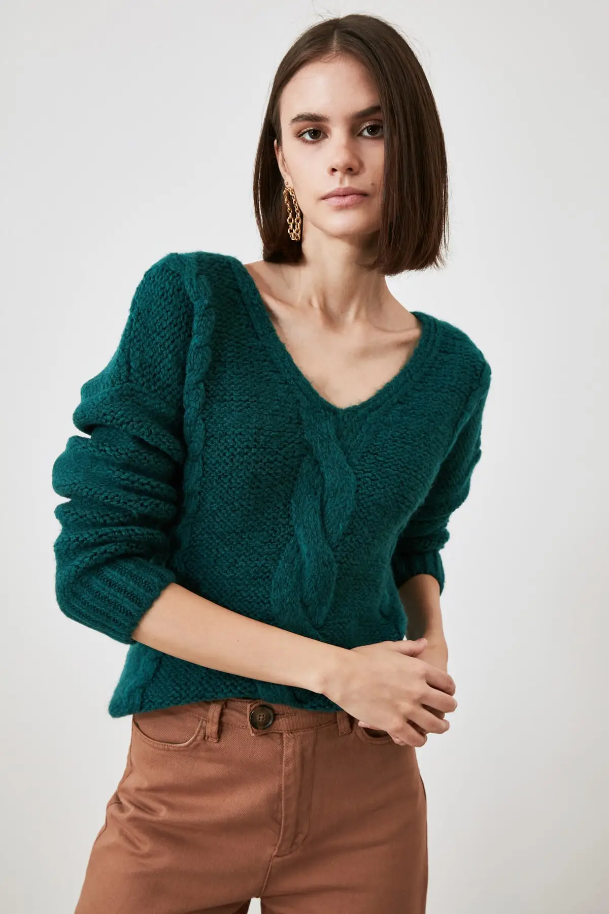 

Trendyol Mesh Detailed Knitwear Sweater TWOAW21KZ2073