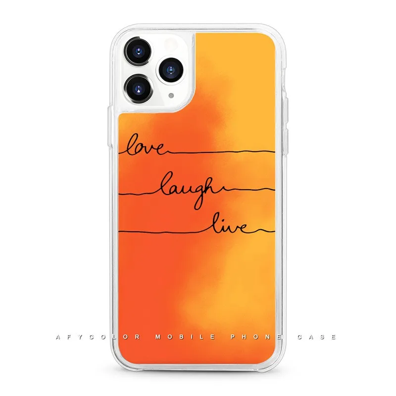 2019 светящийся неоновый песок чехол для телефона в темноте фосфоресцирующий