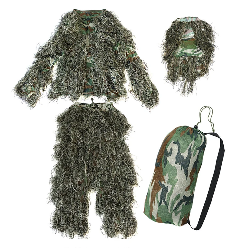 5 pieces New Ghillie Suit Camo Woodland Camouflage Forest Hunting 3D | Спорт и развлечения