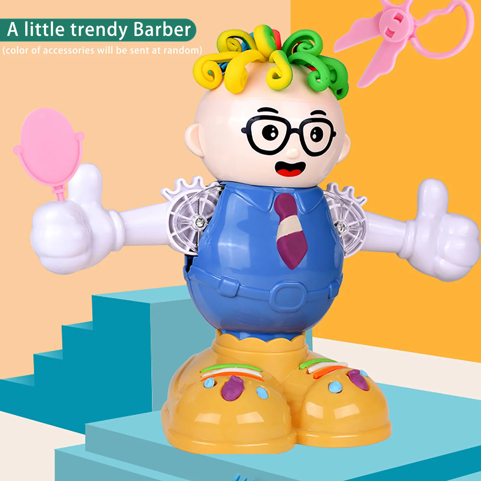 Пластилин/Slime головоломка Парикмахерская Цвет грязи стричь волосы DIY Пластилин