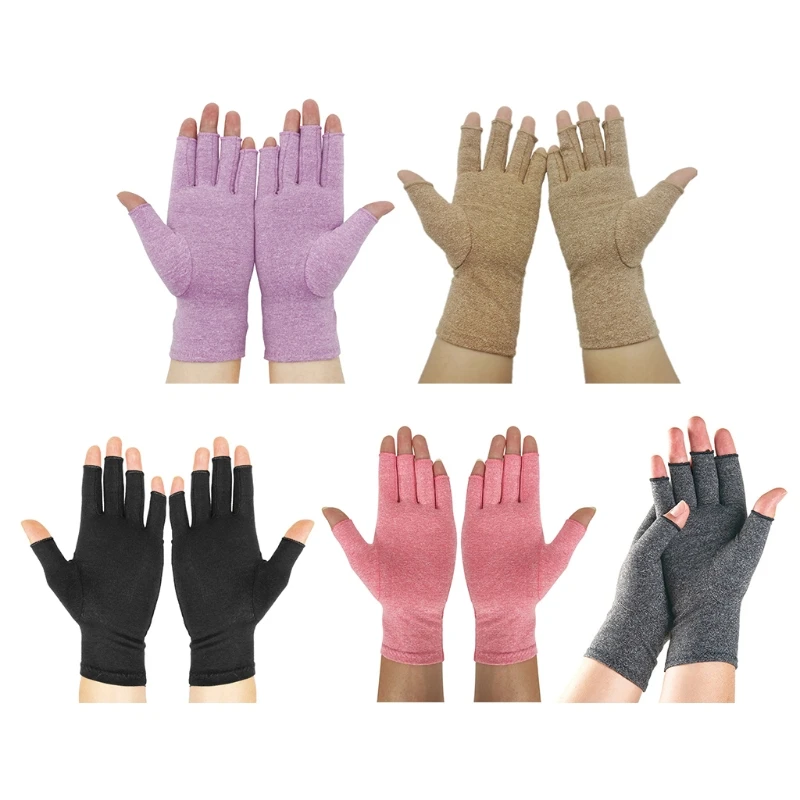 

Practical Compression Arthritis Gloves Relieve Pain from Rheumatoid Carpal Tunnel Hand Gloves Fingerless for Daily Work