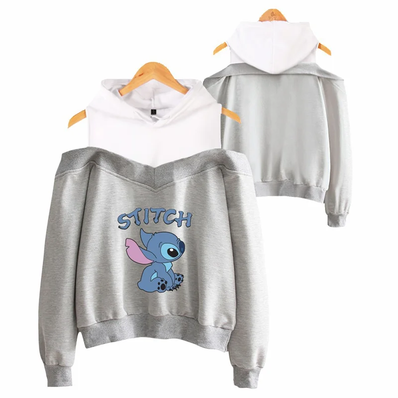 Толстовки с принтом Лило и Стич Disney женская модная рубашка в стиле Харадзюку