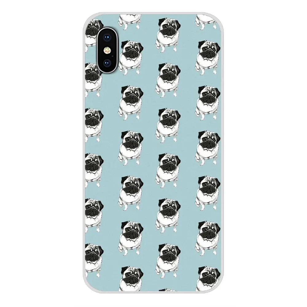 Для samsung Galaxy S3 S4 S5 Mini S6 S7 Edge S8 S9 S10 Lite Plus Note 4 5 8 9 милые животные Мопсы аксессуары