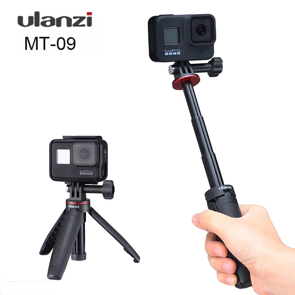 Ulanzi MT-09 Extend Tripod Mini Stand with extension pole Rod for Gopro Hero9 8 7 6 5 Black Session Osmo Action Camera | Электроника