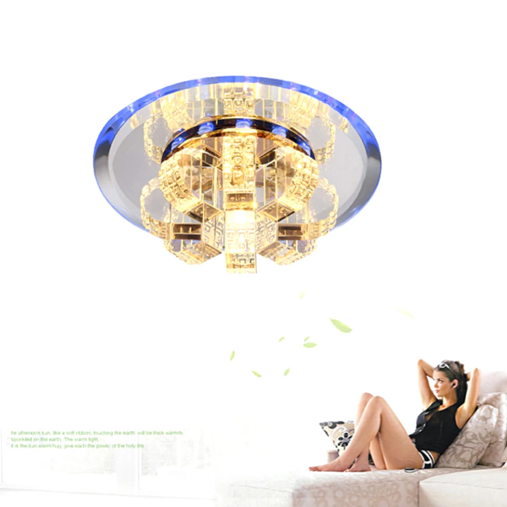 Зеркальная люстра 3 Вт потолочный светильник для коридора современный круглый