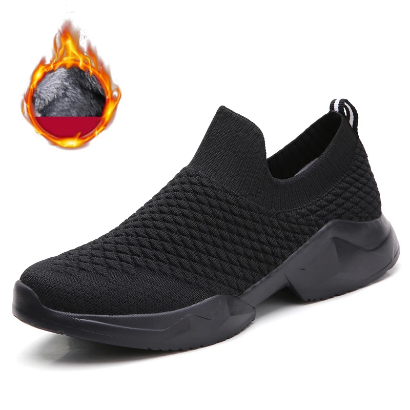 SZ7767 Black Fur LEMAI; Новинка года; весенние кроссовки; женская повседневная обувь на плоской подошве из дышащего сетчатого материала; женские лоферы; Basket Femme; женская обувь; tenis feminino - Цвет: SZ7767 Black Fur