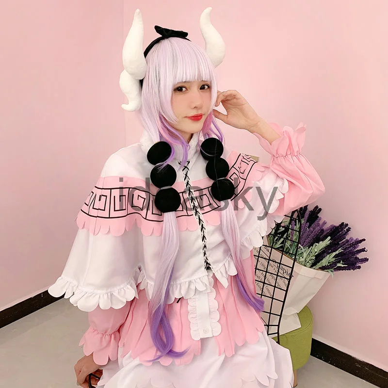 Косплей Канны кимоно рагон горничная японское аниме Miss Kobayashi Дракон Kamui костюм