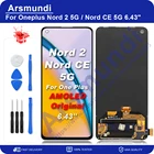 Оригинальный AMOLED-дисплей для OnePlus Nord 2 5G Nord2, ЖК-дисплей, сенсорная панель, дигитайзер для OnePlus Nord CE 5G EB2101 6,43