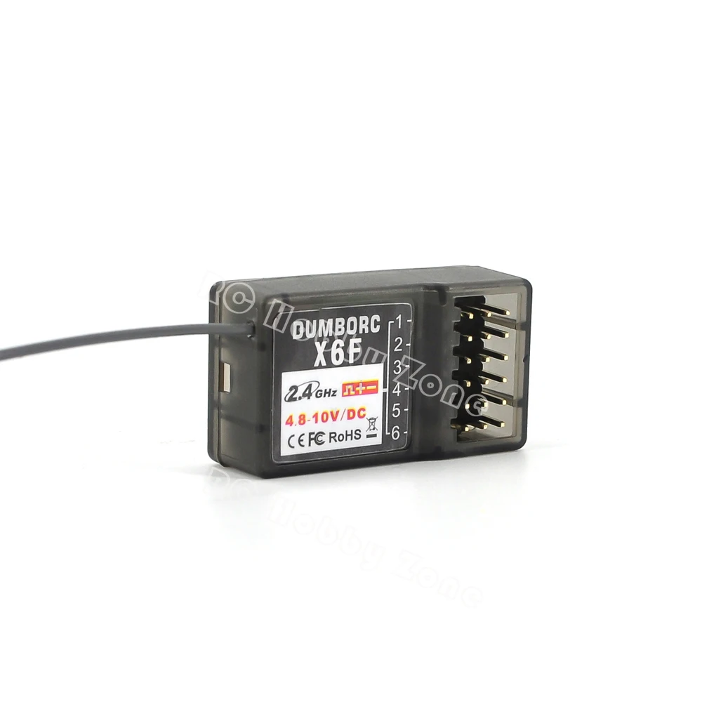 DUMBORC-receptor X6FG X6F X6DC X6DCG X6YC X6YCG 2,4G 6CH con giroscopio para transmisor DUMBORC X6 X4 X5, mando a distancia con luz LED-3