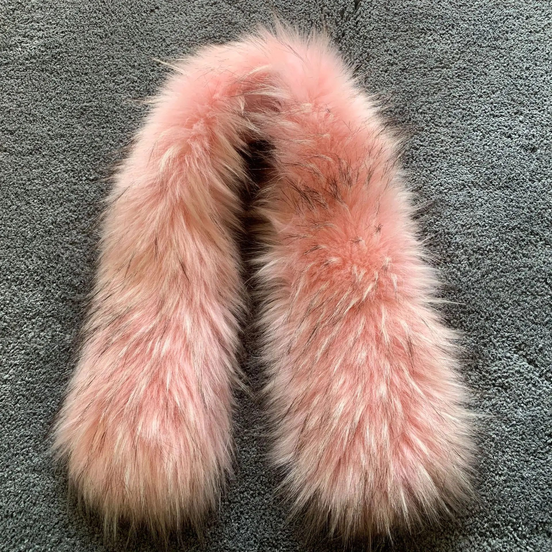 Женский меховой воротник из искусственного енота разноцветный женская модная