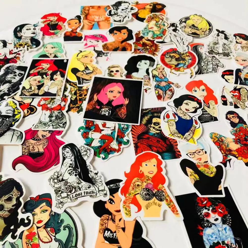 50 шт. Водонепроницаемая Сексуальная красивая татуировка для девочек наклейка