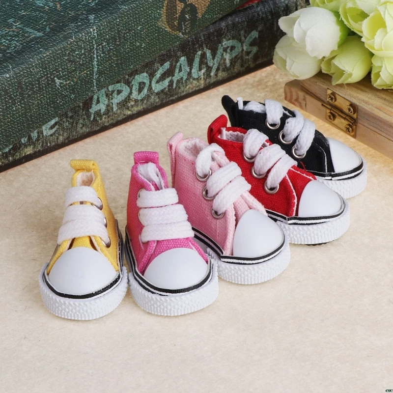 

5cm Doll Shoes Accessories Canvas Fashion Summer Toys Mini Sneakers Denim Boots
