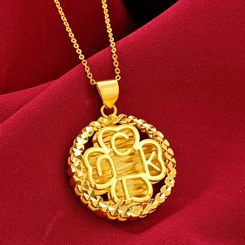 

2021 New Korean Fashion Necklaces for Women 24K Gold Color Chain Choker Small Geometric Can Shake Necklace Wedding Jewelry Party