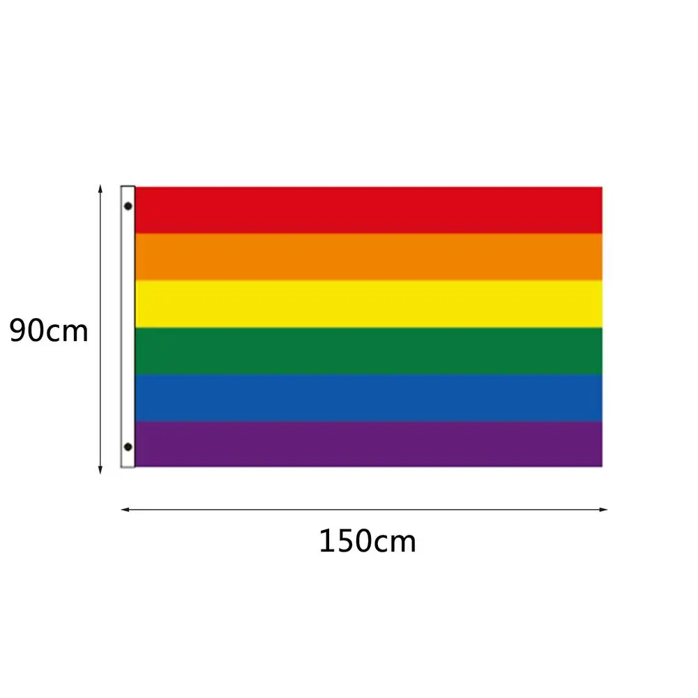 150x90 см креативный Радужный Флаг ЛГБТ флаг гордости прогрессивное гордование