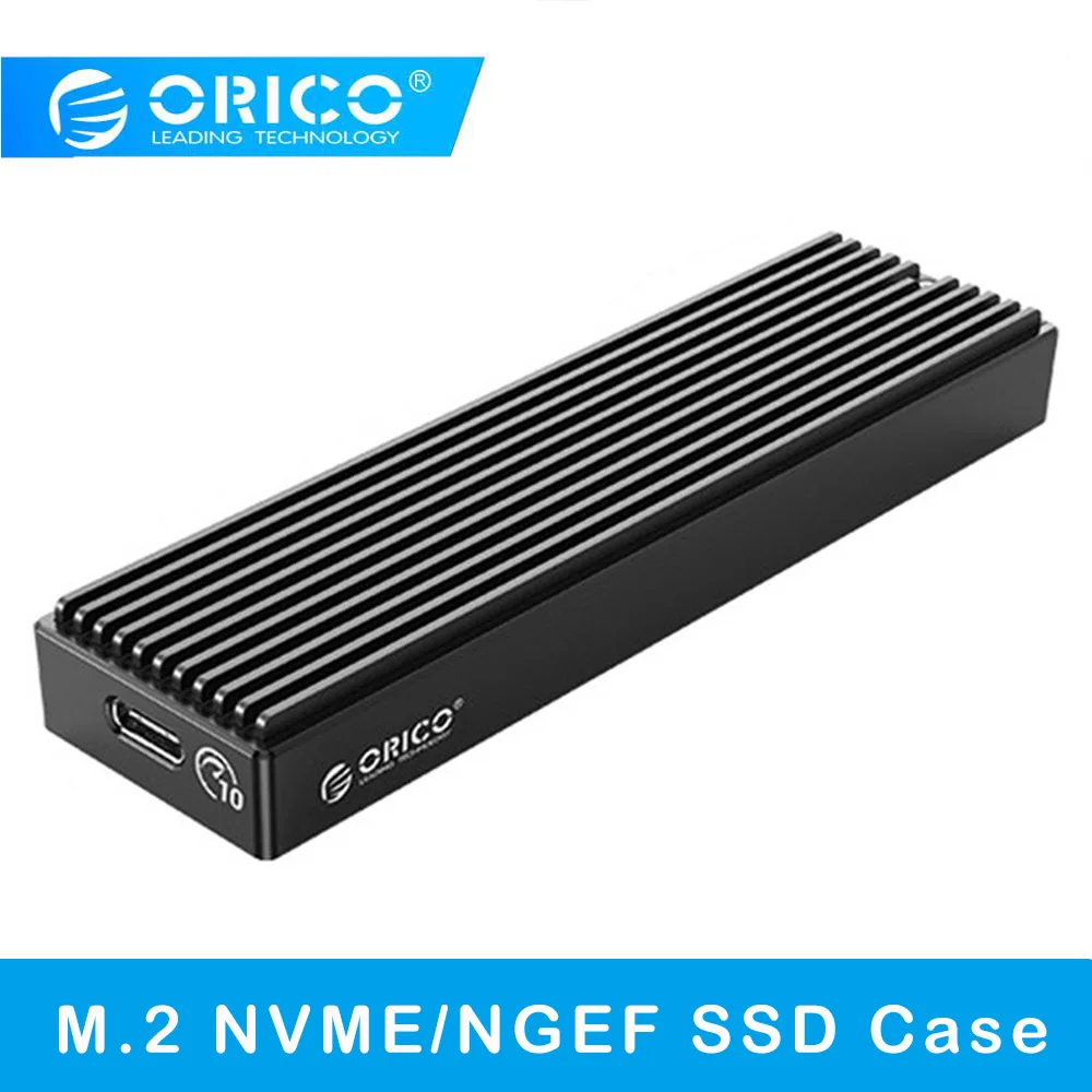 ORICO M.2 NVME чехол M2 SATA NGFF корпус Gen2 10 Гбит/с PCIe SSD 5 ящик инструмент бесплатно для