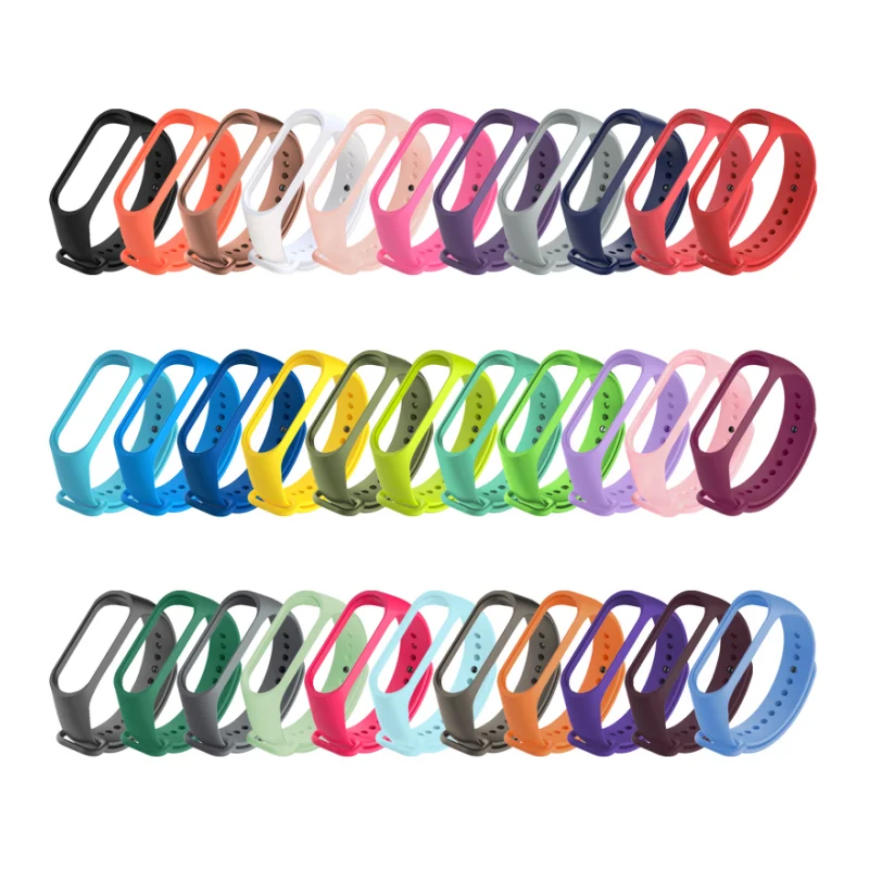 

Strap for Xiaomi Mi Band 3 4 5 6 NFC Smartband Sport Wristband for Miband 5 4 3 Silicone Bracelet Strap for Mi band 6 Watch Band