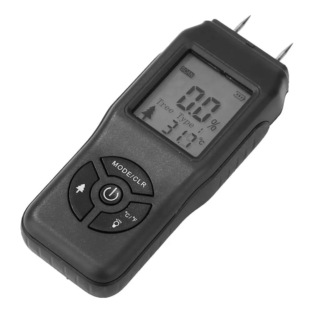 Ручной двухштырьковый цифровой измеритель влажности древесины для определения