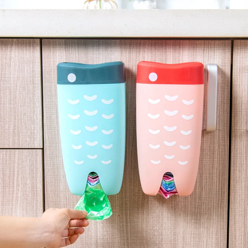 

Wonderlife life wall hanging kitchen garbage bag storage rack kitchen bathroom plastic bag Nordic style shoe cover storage box