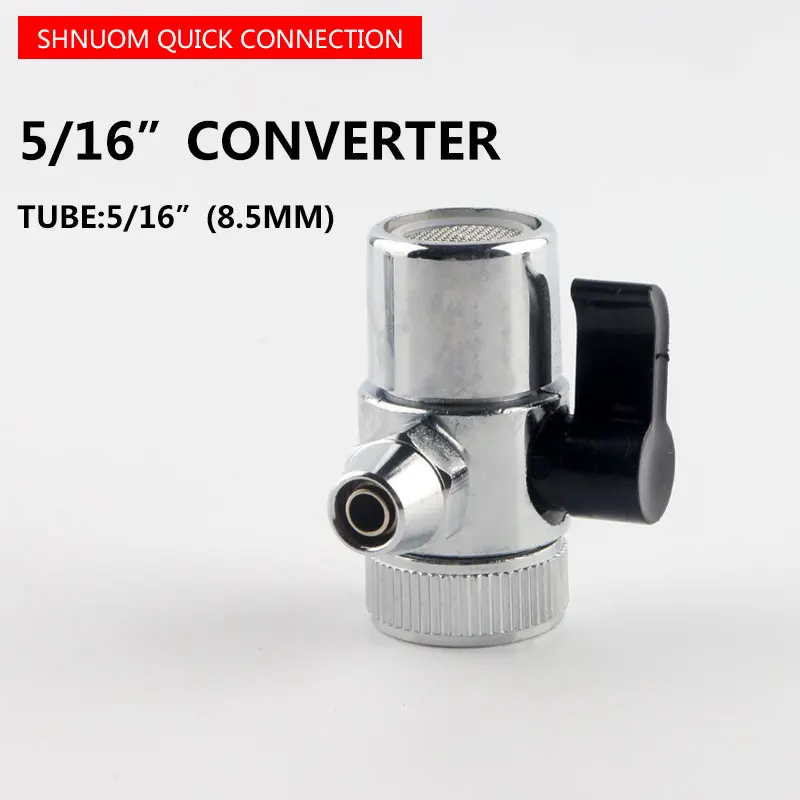 

Water purifier faucet three-way switching valve 2.5 points / 2.5” single cutting valve 5/16 Tube pipe External Diameter 8MM PE