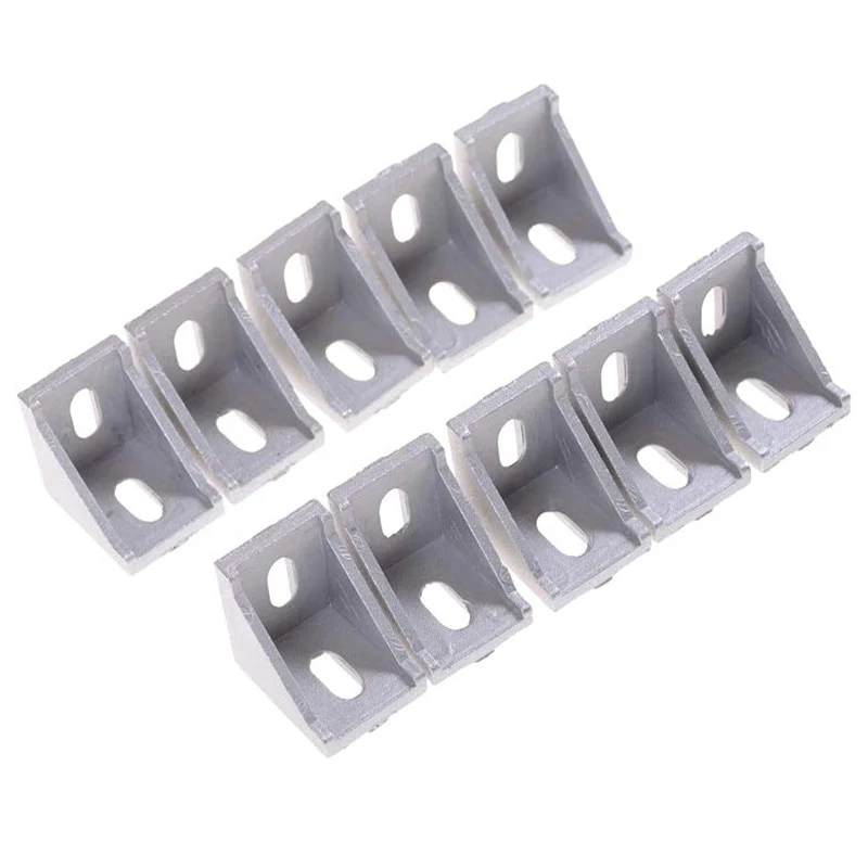 20Pcs/ Lot 3030 Corner Brackets Fasten L Connector For Aluminum Profile Fittings Angle Decorative Accessories |