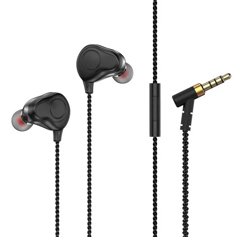 

3.5mm Wired Hifi Stereo Deep Bass Music Headset With Microphone Six-motion Coil Three-unit Noise Reduction In-ear Sport Earphone