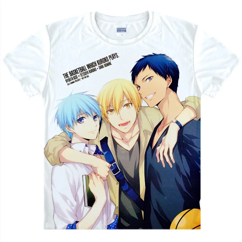 Футболка с принтом Kuroko No Basuke корзина Kagami Taiga Tetsuya Aomine Daiki косплей футболки топы
