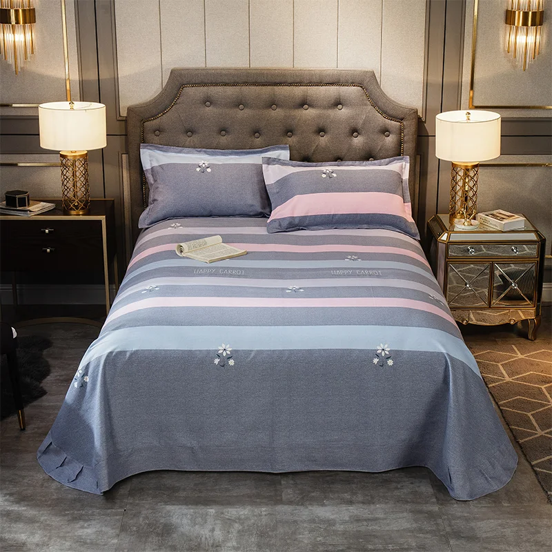 

600TC Cotton Premium Grey Bed Sheet set Bed Cover Ultra Soft Heavyweigh Warm Flat Bed Sheet Pillowcase Wrinkle&Fade Resistant