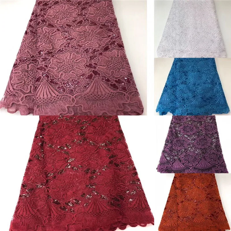 Pure White African Net Milk Silk Lace Sequins Embroiderd High Quality French Fabric Nigerian For Wedding | Дом и сад