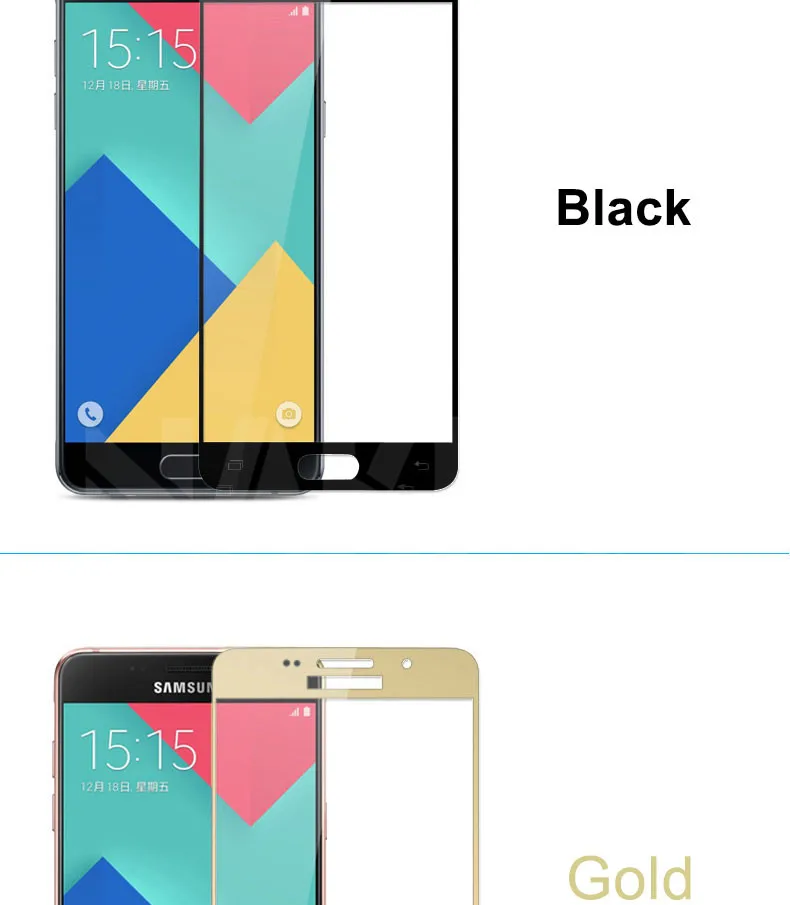 9D Защитное стекло для samsung Galaxy A3 A5 A7 A5 A7 A6 A8 Plus A9 закаленное защитное стекло для экрана
