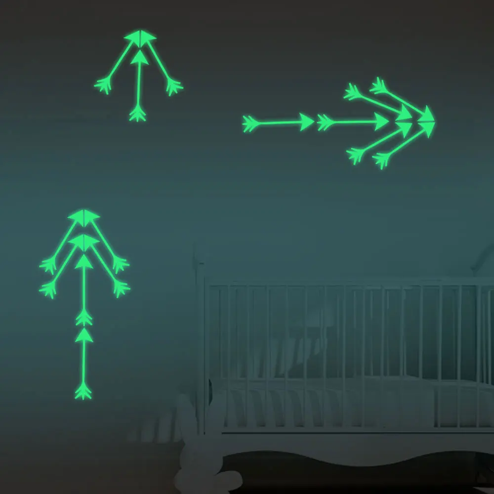 Настенные наклейки со стрелками светится в темноте светящиеся флуоресцентные